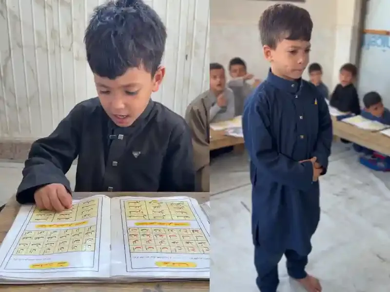 Gazze'deki Kur'an-ı Kerim Okulu'nda eğitim g&ouml;ren yetim &ouml;ğrenciler ve sınıf i&ccedil;i eğitim anı