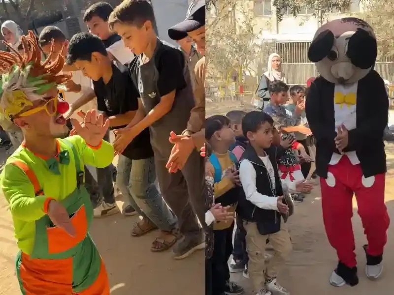 Gazze Hamidiye Yetim Okulu öğrencilerinin oyun parkı ve hayvanat bahçesi gezisinde eğlendiği anlar