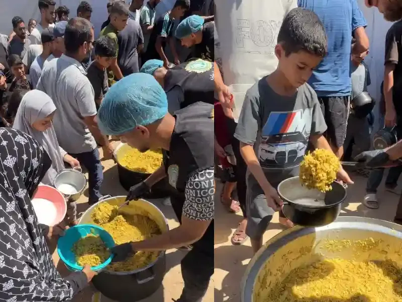 Gazze'de gıda krizi ve a&ccedil;lıkla m&uuml;cadele eden &ccedil;ocuklar i&ccedil;in y&uuml;r&uuml;t&uuml;len insani yardım faaliyetleri