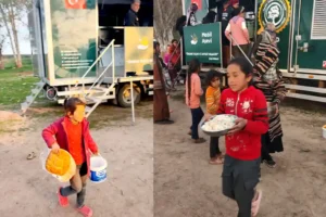 Osmanoğlu Yardımlaşma Derneği Suriye’de İhtiyaç Sahibi Ailelere Mobil Aşevi ile İftar Dağıtımı